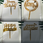 Acrylic Plain Happy Birthday Toppers – 6inches
