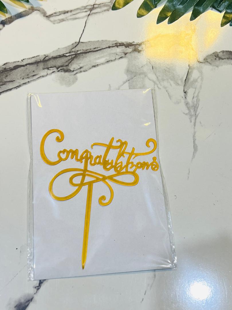 Congratulations Congratulations Acrylic Topper – 6inches - Image 1