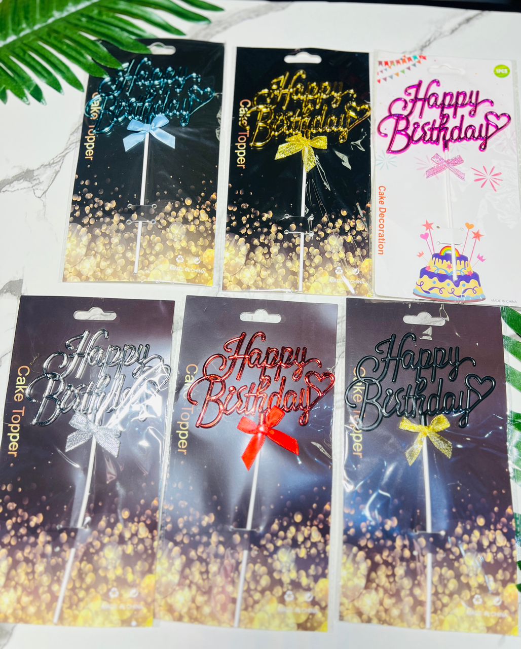 happy birthday Happy Birthday Toppers - 9inches - Image 1