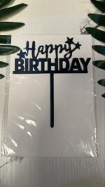 Acrylic Plain Happy Birthday Toppers – 6inches - Image 3