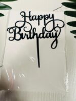 Acrylic Plain Happy Birthday Toppers – 6inches - Image 4