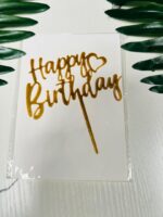 Acrylic Plain Happy Birthday Toppers – 6inches - Image 9