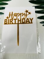 Acrylic Plain Happy Birthday Toppers – 6inches - Image 2