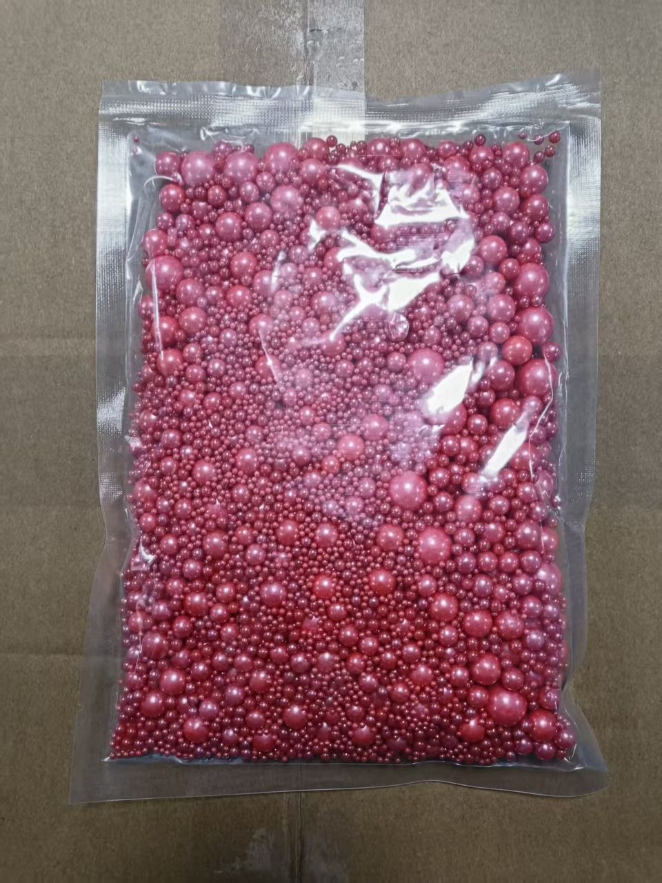 red Edible Red Sugar Bead - Mixed sizes - Image 1